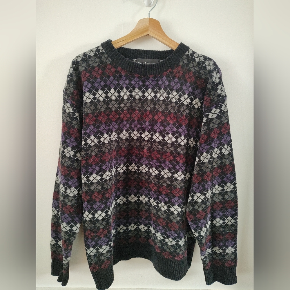 Vintage Croft & Barrow Argyle Sweater- size M
